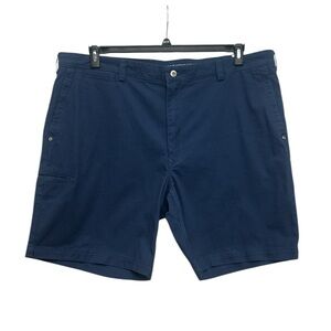 Duluth Flex Ballroom Khaki Shorts Size 44 Blue 9” Stretch NWT